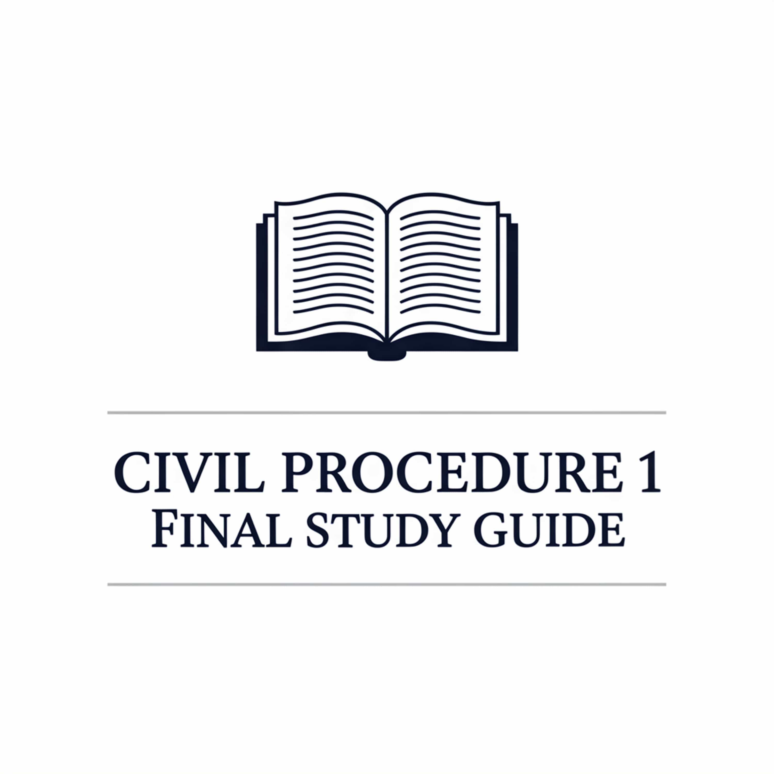 Civil Procedure 1 Final Study Guide (Feed Disabled)