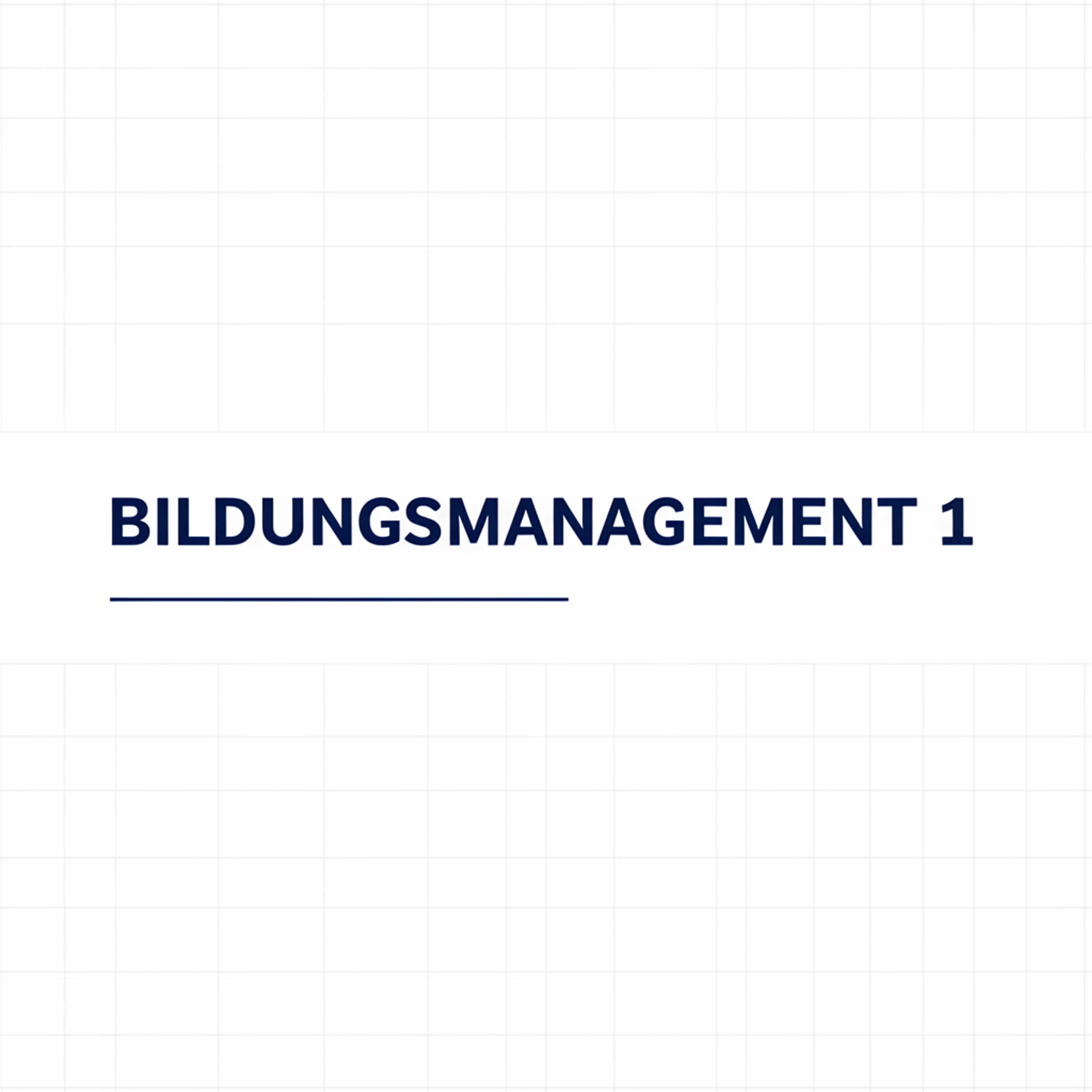 Bildungsmanagement 1 podcast artwork