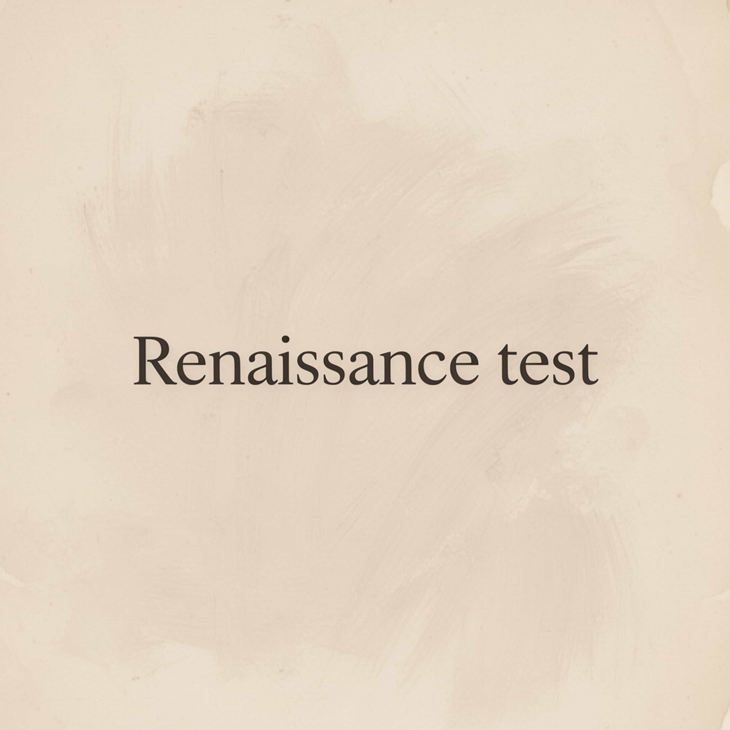 Renaissance test (Feed Disabled)