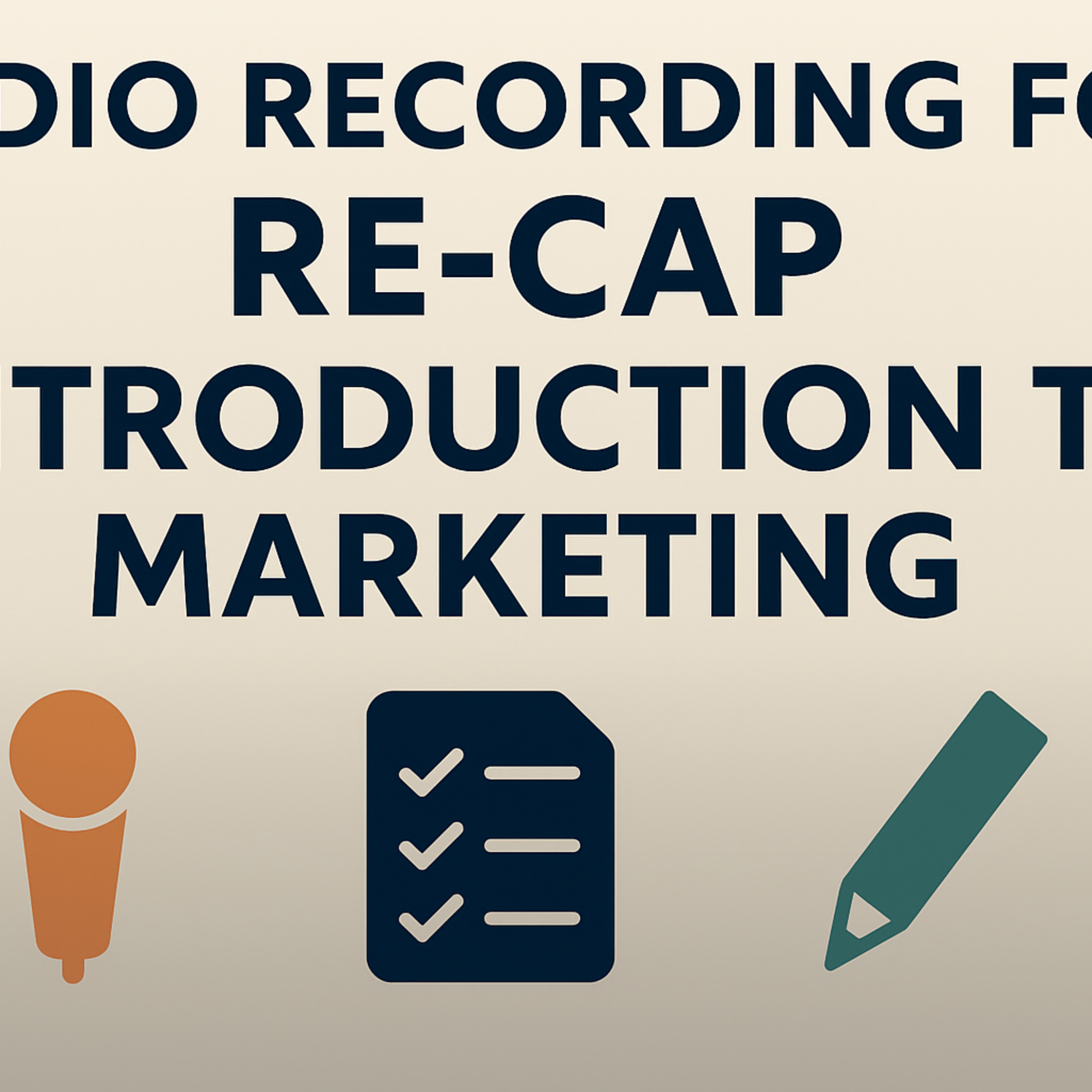 Re-cap of an "Introduction to Marketing" cover art