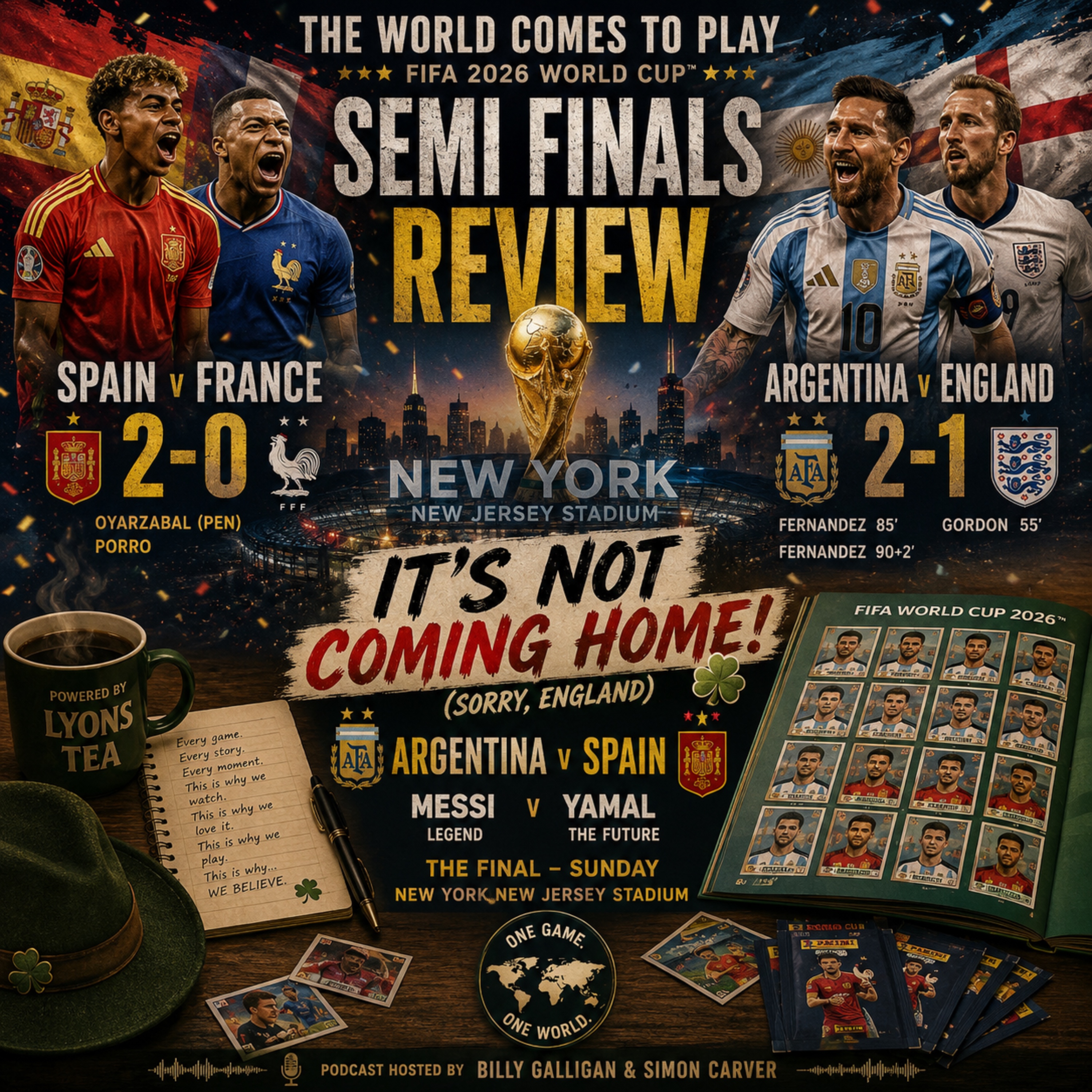 It’s NOT Coming Home, Spain Cruise Past France; Argentina Edge England to Final episode artwork