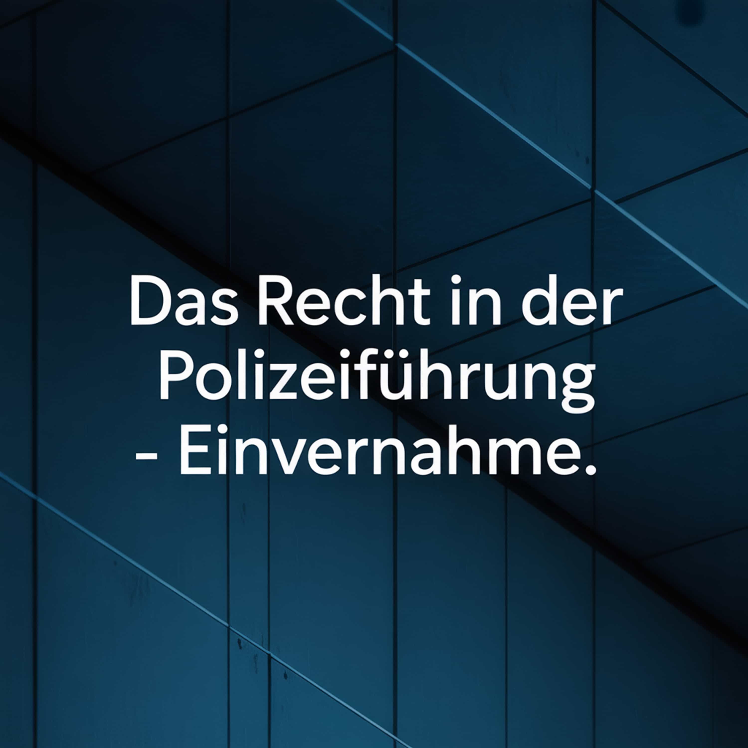 Das Recht in der Polizeiführung - Einvernahme